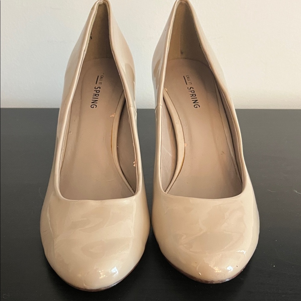 Call It Spring Nude Heels size 7.5 - Picture 6 of 7